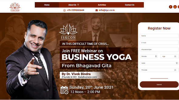 ISKCON India Youth Council promotes Sahajiya Business Yoga from Bhagavad Gita