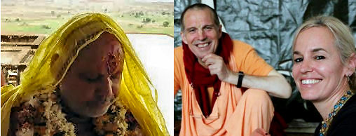 Ramesh Baba and Sahajiya Sacinandana Swami and a woman